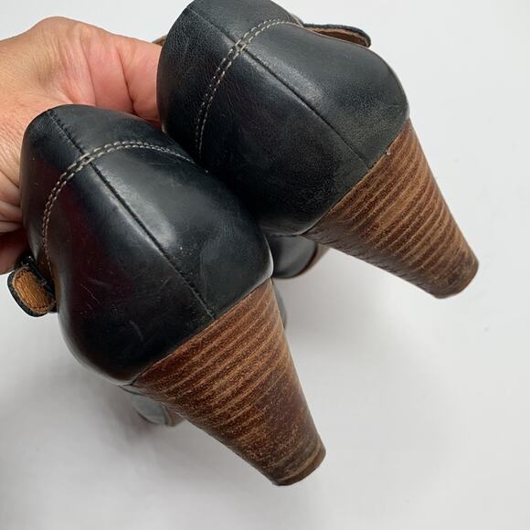 Josef Seibel Navy Blue Leather Mary Jane Retro Inspired Pumps S-192 Sz 10 - Picture 5 of 12